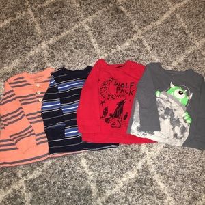 Set of 4 - 18 mt boys long sleeved shirts